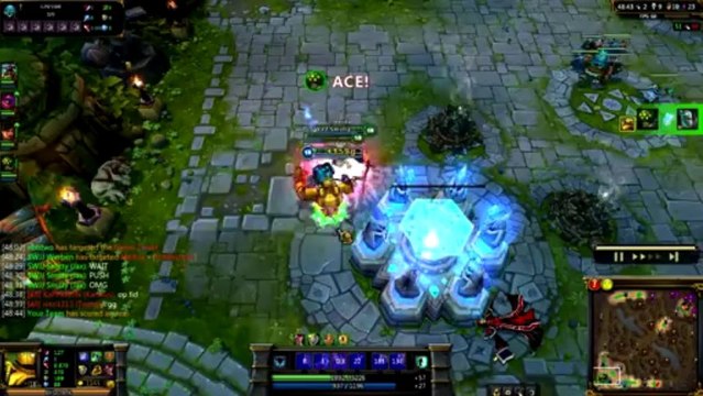 LOL FUN - Fail backdoor by fiddlesticks nexus 29 Hp - league-of-legends