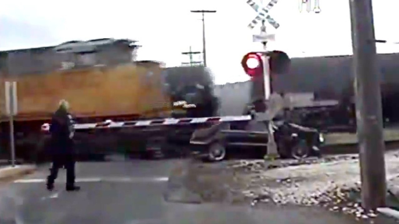 Driver Gets Hit by Multiple Trains, Somehow Sur...