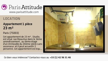 Appartement Studio à louer - Temple, Paris - Ref. 5188