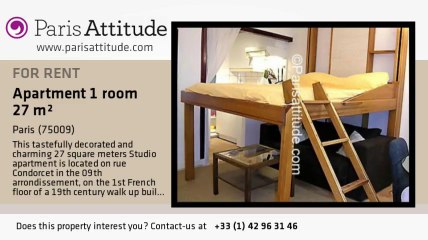 Studio Apartment for rent - Poissonnière, Paris - Ref. 3940