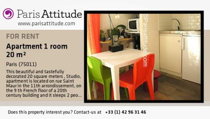 Studio Apartment for rent - Belleville, Paris - Ref. 7253