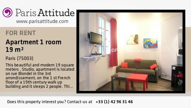 Studio Apartment for rent - Arts et Métier, Paris - Ref. 7678