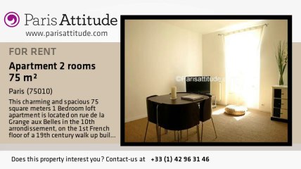 1 Bedroom Loft for rent - Canal St Martin, Paris - Ref. 2429