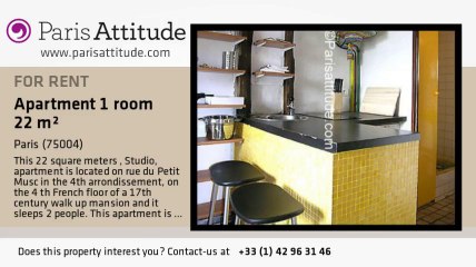 Studio Apartment for rent - Place des Vosges, Paris - Ref. 2604