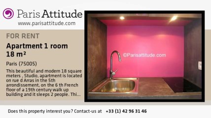 Studio Apartment for rent - Place Monge, Paris - Ref. 7652