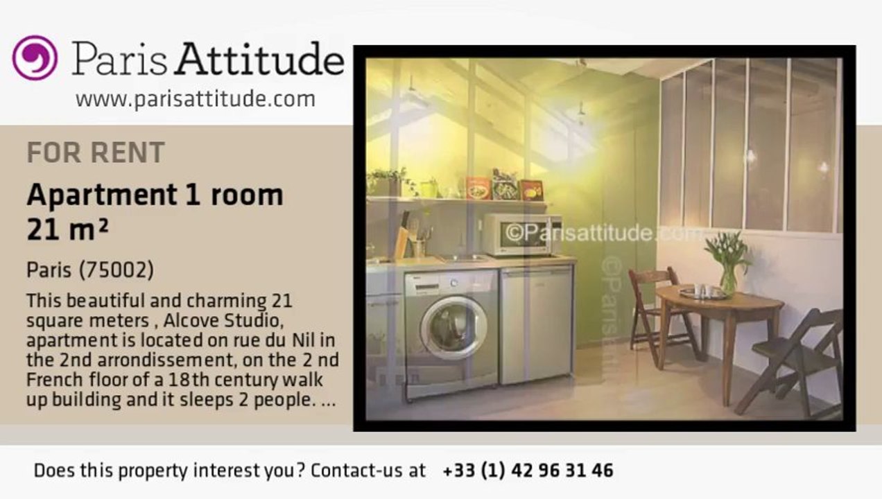 Alcove Studio Apartment for rent - Montorgueil, Paris - Ref. 7019