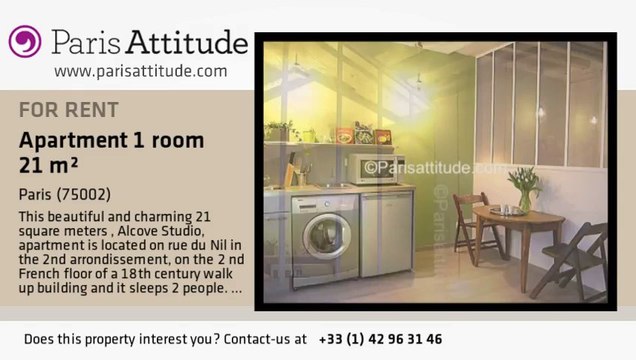 Alcove Studio Apartment for rent - Montorgueil, Paris - Ref. 7019