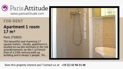 Studio Apartment for rent - Temple, Paris - Ref. 5345