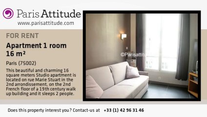 Studio Apartment for rent - Montorgueil, Paris - Ref. 5005