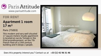 Studio Apartment for rent - Centre George Pompidou, Paris - Ref. 3939