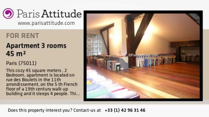 2 Bedroom Apartment for rent - Charonne, Paris - Ref. 6616