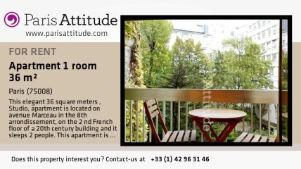 Studio Apartment for rent - Alma Marceau, Paris - Ref. 1046