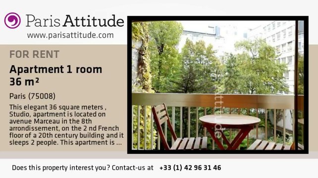 Studio Apartment for rent - Alma Marceau, Paris - Ref. 1046