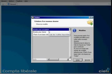 Comptable Bruxelles -  création d'un dossier ciel compta libérale.