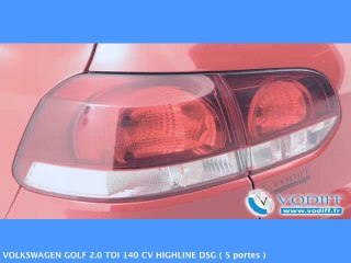 VODIFF : VOLKSWAGEN OCCASION ALSACE : VOLKSWAGEN GOLF 2.0 TDI 140 CV HIGHLINE DSG ( 5 portes )