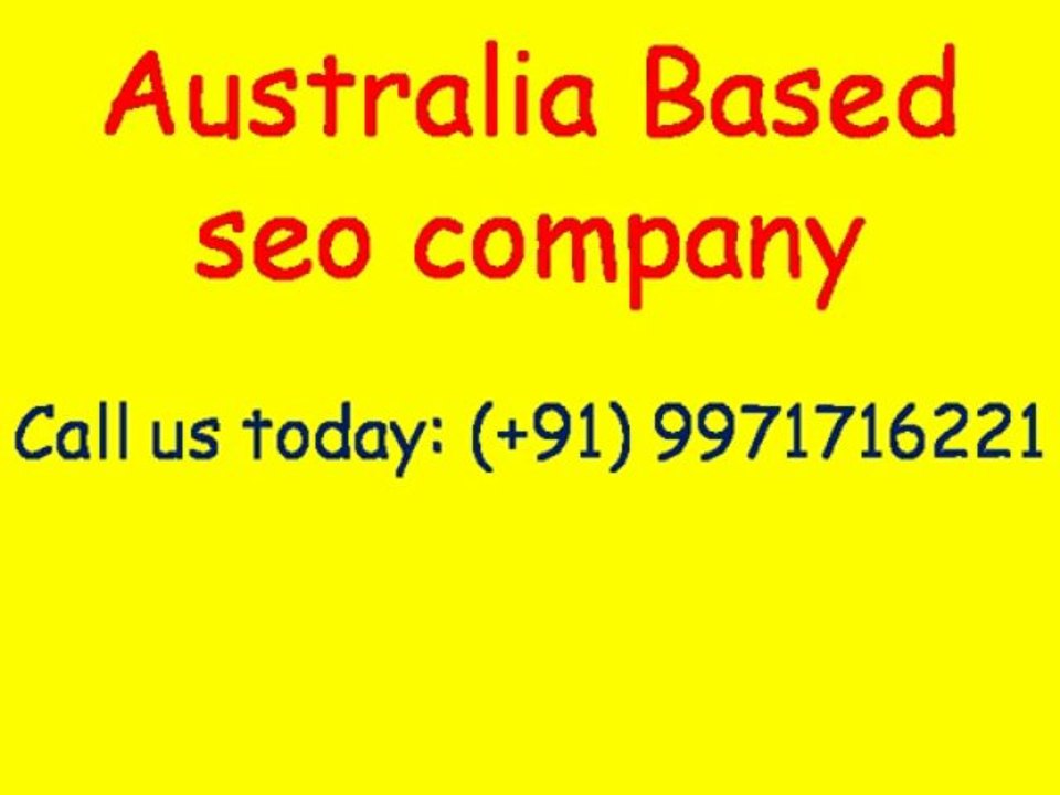 Affordable SEO Services Australia Video - Guaranteed Page 1 Rankings|Call:(+91)-9971716221