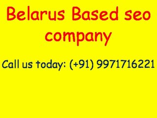 Affordable SEO Services Belarus Video - Guaranteed Page 1 Rankings|Call:(+91)-9971716221