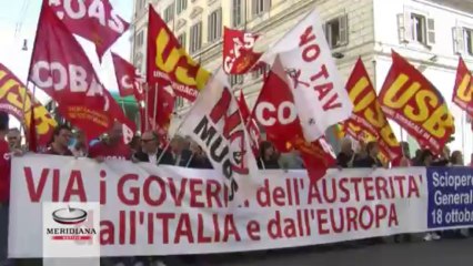 Descargar video: Corteo Cobas a Roma, oltre 50 mila persone in piazza