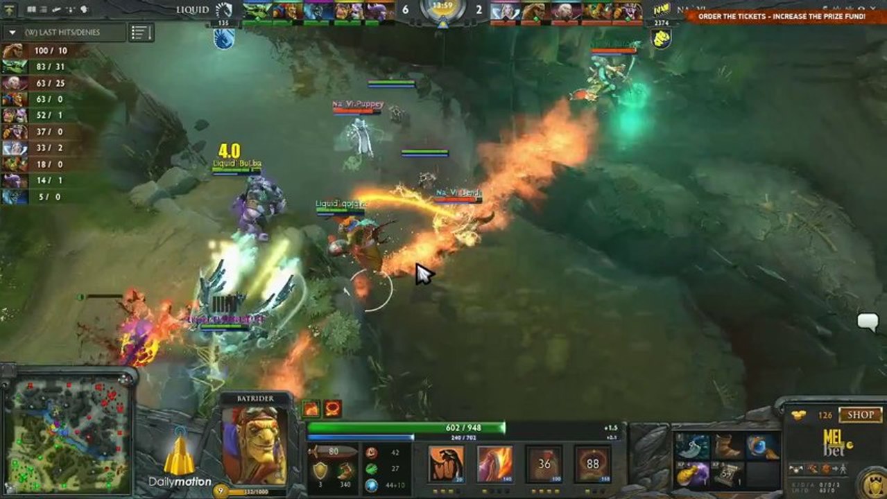 Na'Vi vs Team Liquid Game 1  DOTA 2 Champions League   TobiWan & Clairvoyance English)