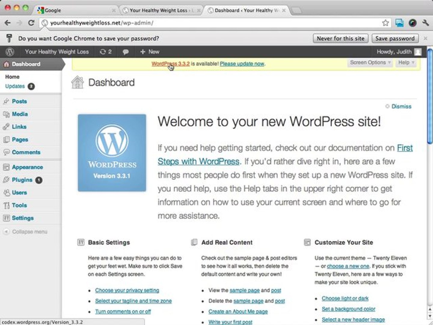 ⁣Initial settings for Wordpress Blogs