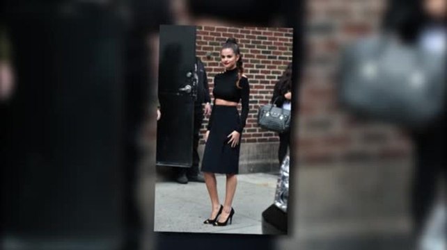 Selena Gomez Flaunts Her Midriff in Sexy All-Black Outfit