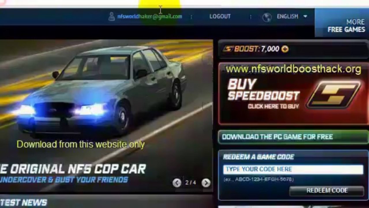 Free Speed Boost for NFS World. Legal Way! HD