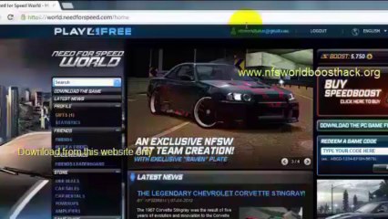 How to get free speed boost codes for nfs world HD