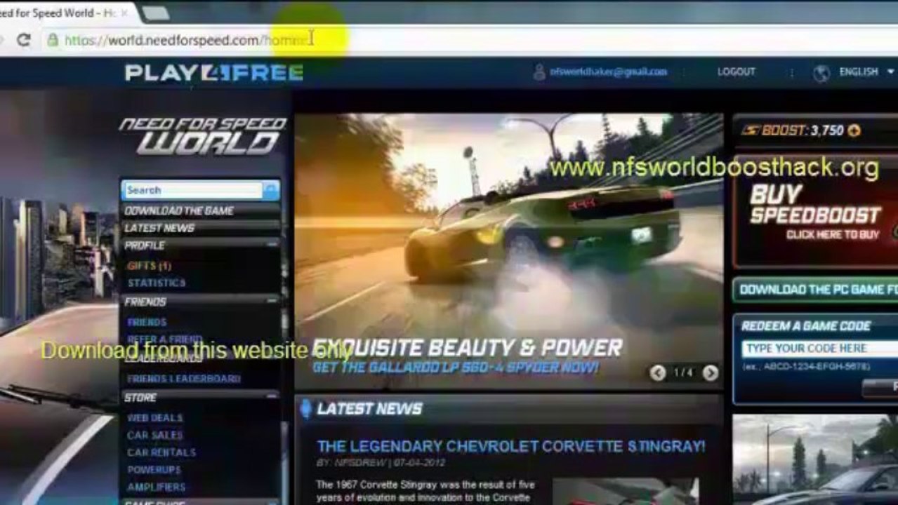Need For Speed World Boost Hack 2013 - NFS World Boost Hack 2013 Free