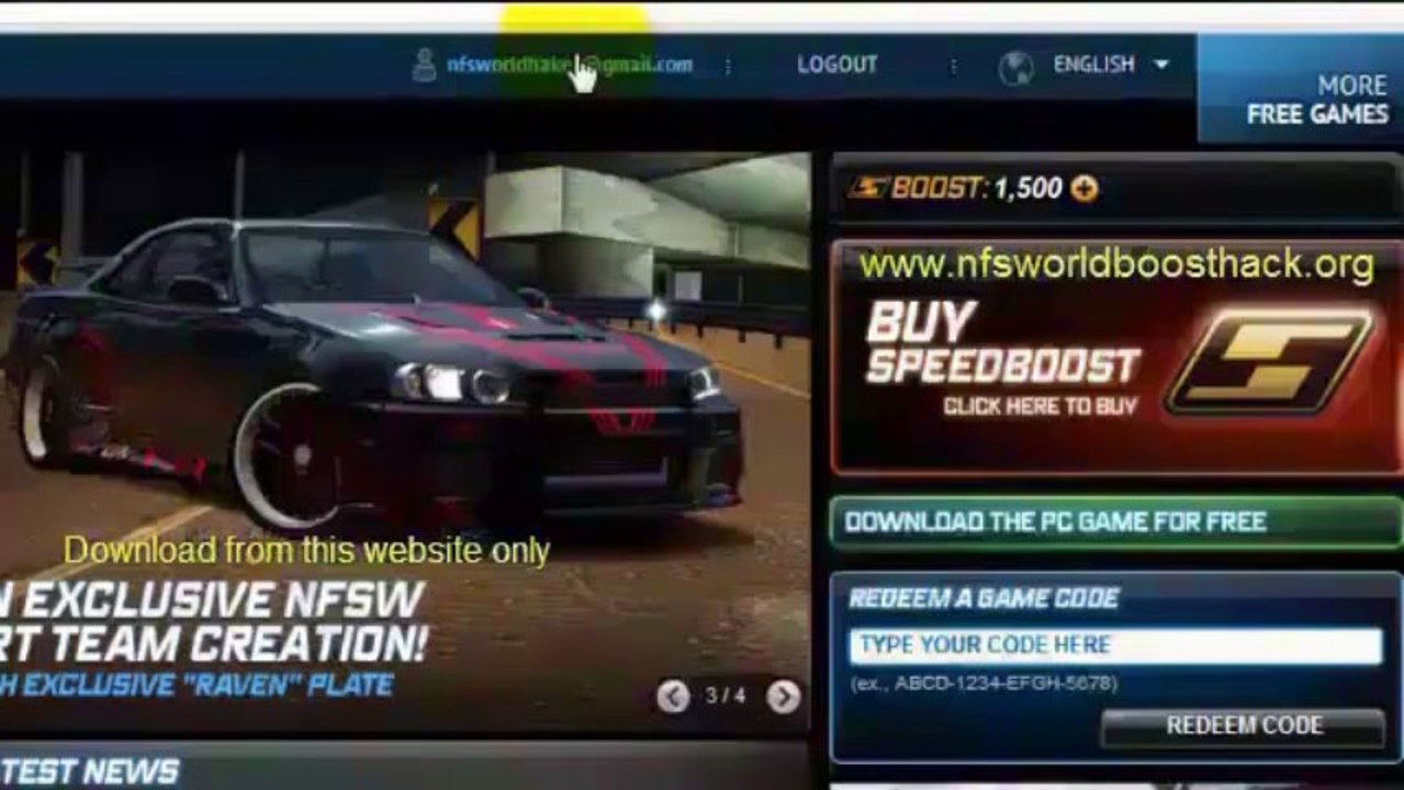 Need for Speed World Boost Hack 2013