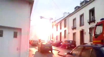 Amazing Electric Short cut and fire in France!