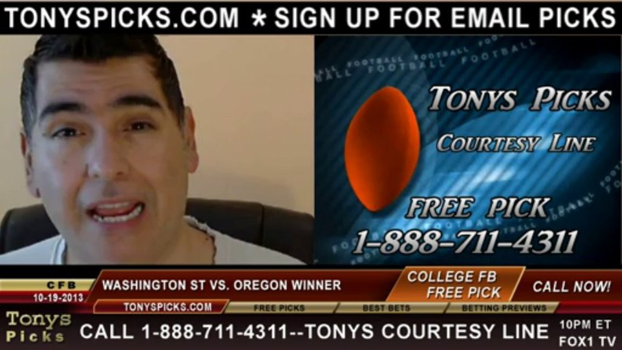Oregon Ducks vs. Washington St Cougars Pick Prediction NCAA College Football Odds Preview 10-19-2013