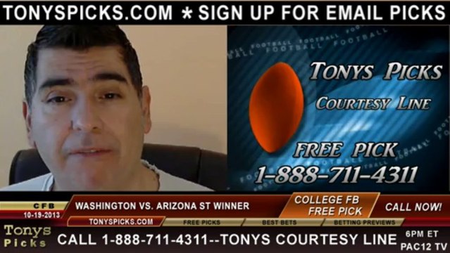 Arizona St Sun Devils vs. Washington Huskies Pick Prediction NCAA College Football Odds Preview 10-19-2013