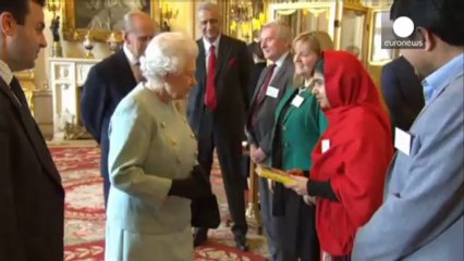 British queen meets Pakistan schoolgirl Malala who...