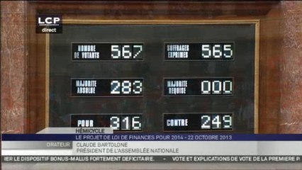Travaux en séance : Vote de la première partie du budget