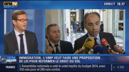 BFM Story: Immigration : l’UMP veut réformer le droit du sol - 22/10