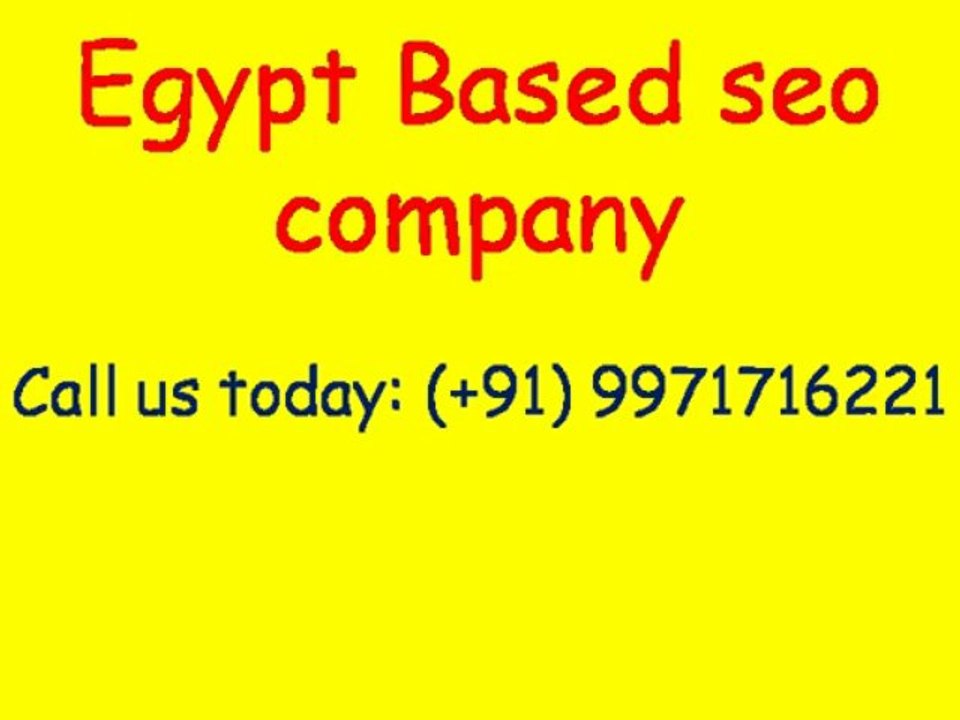 SEO Services Egypt, Video - Guaranteed Page 1 Rankings|Call:(+91)-9971716221