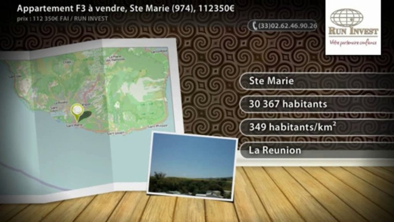 Appartement F3 à vendre, Ste Marie (974), 112350€