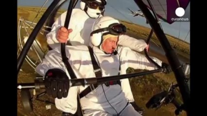 Una grulla siberiana entrenada por Putin vuelve a casa...