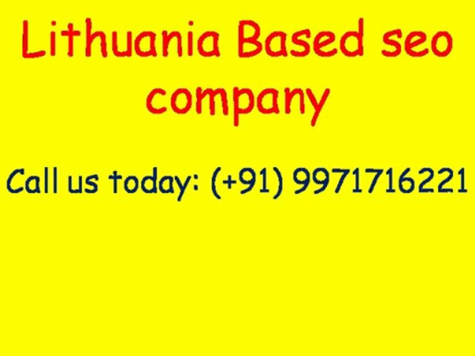 SEO Services in Lithuania | Call:(+91)-9971716221