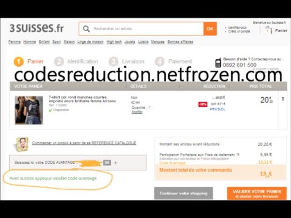 code reduction 3 suisses