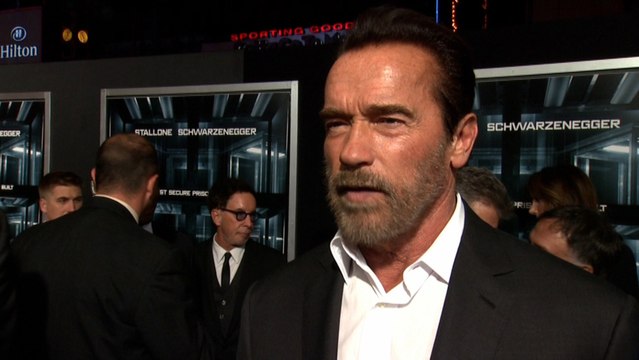 Stallone and Schwarzenegger Pump Up Escape Plan Premiere