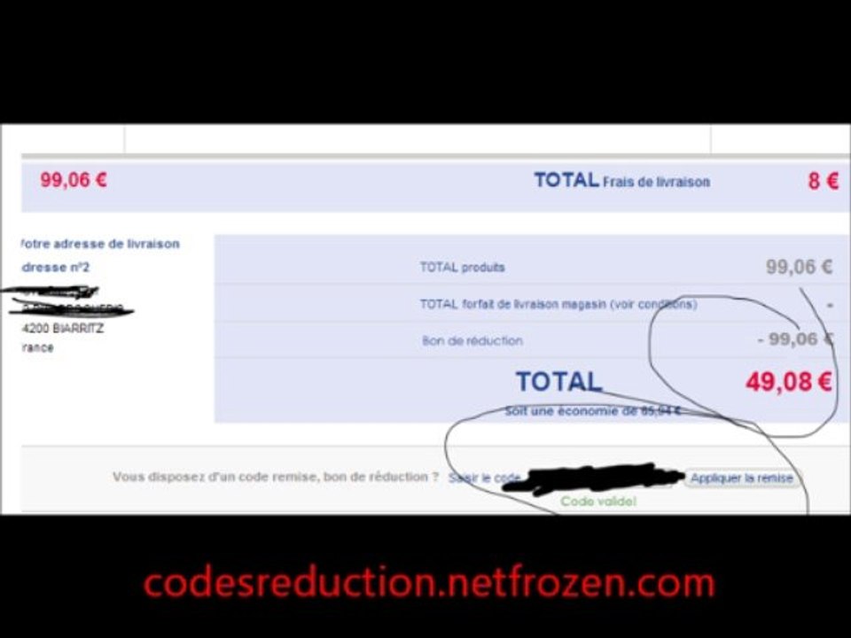 code reduction conforama