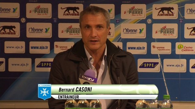 Conférence de presse AJ Auxerre - US Créteil (1-1) : Bernard CASONI (AJA) - Jean-Luc VASSEUR (USCL) - 2013/2014