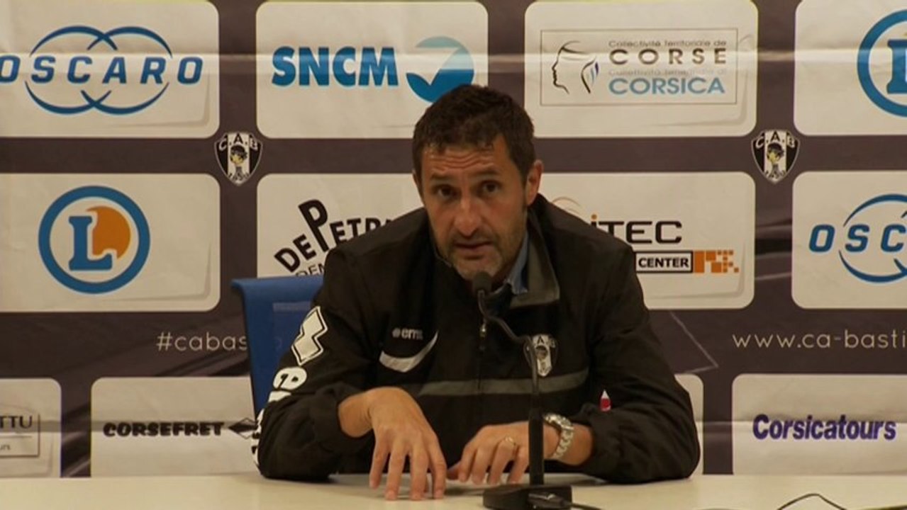 Conférence de presse CA Bastia - Tours FC (1-2) : Stéphane ROSSI (CAB) - Olivier PANTALONI (TOURS) - 2013/2014