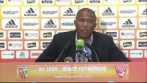 Conférence de presse RC Lens - Nîmes Olympique (1-0) : Antoine  KOMBOUARE (RCL) - Victor ZVUNKA (NIMES) - 2013/2014