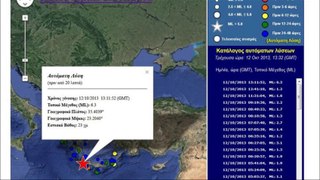 ΣΕΙΣΜΟΣ ΚΡΗΤΗ 12/10/2013 ΗΧΟΣ Crete Earthquake  the sound of earthquake CRETE 2013