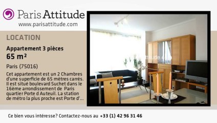 Appartement 2 Chambres à louer - Jasmin, Paris - Ref. 2585