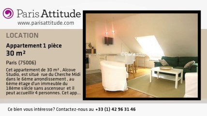 Appartement Alcove Studio à louer - St Placide, Paris - Ref. 6185
