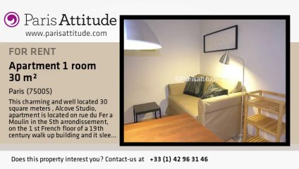Alcove Studio Apartment for rent - Place Monge, Paris - Ref. 5679