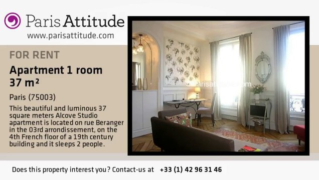 Alcove Studio Apartment for rent - Temple, Paris - Ref. 4403